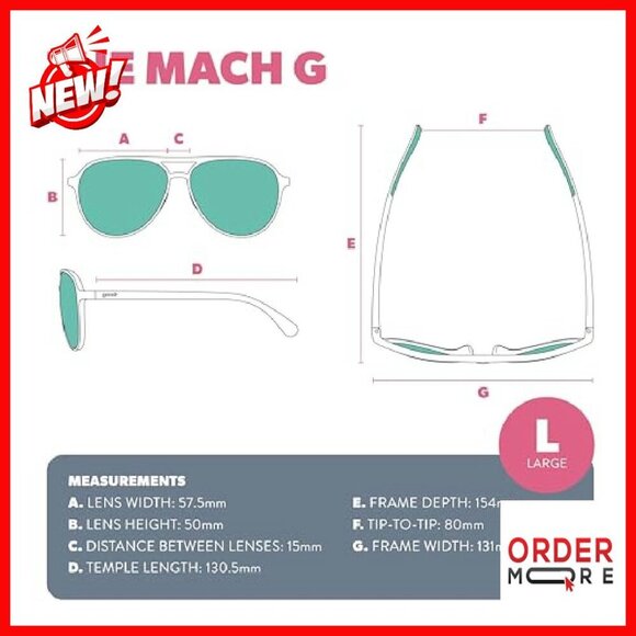 Large Aviator Polarized Sunglasses No Slip No Bounce UV400 main image 5